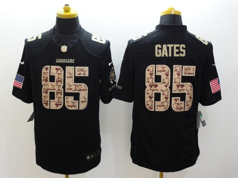 Men's Los Angeles Chargers Antonio Gates #85 Black Jersey